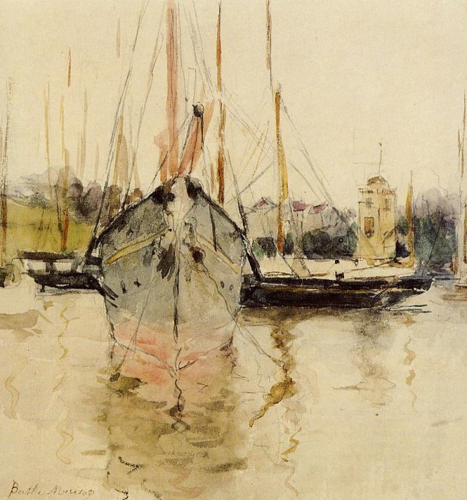 Berthe Morisot - Boote Eintritt ins Medina in der Isle of Wight - Boats Entry to the Medina in the Isle of Wight